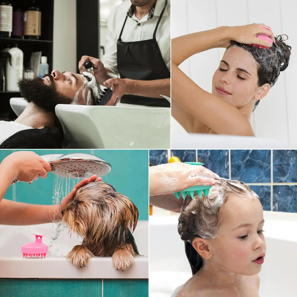 Silicone Scalp Massager Shampoo Brush