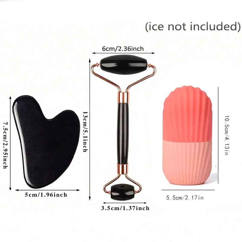 Facial Ice Roller and Gua Sha Set