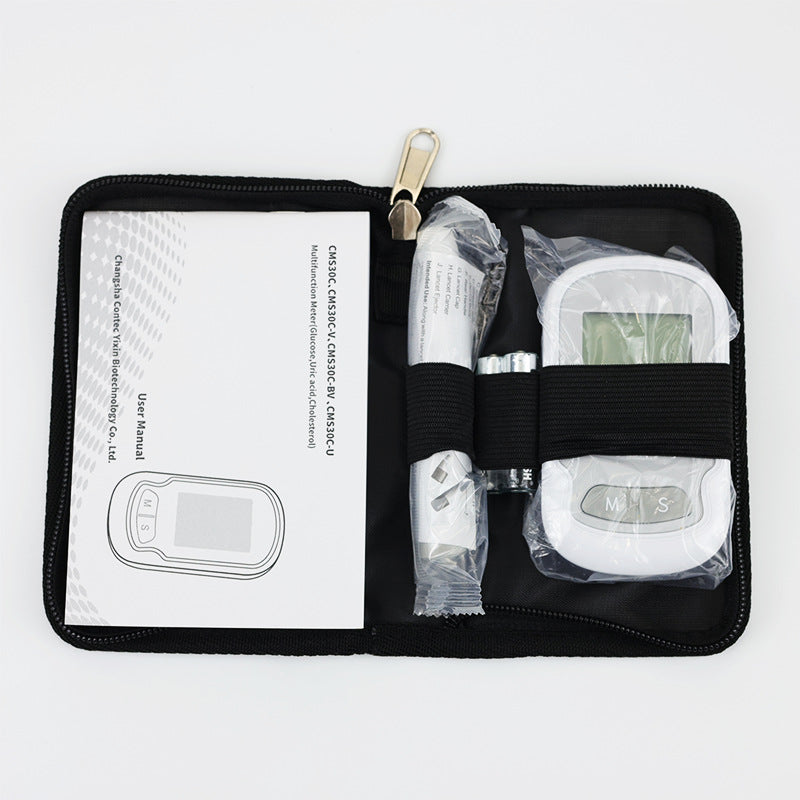 Total cholesterol analyzer uric acid detector household blood glucose tester three in one