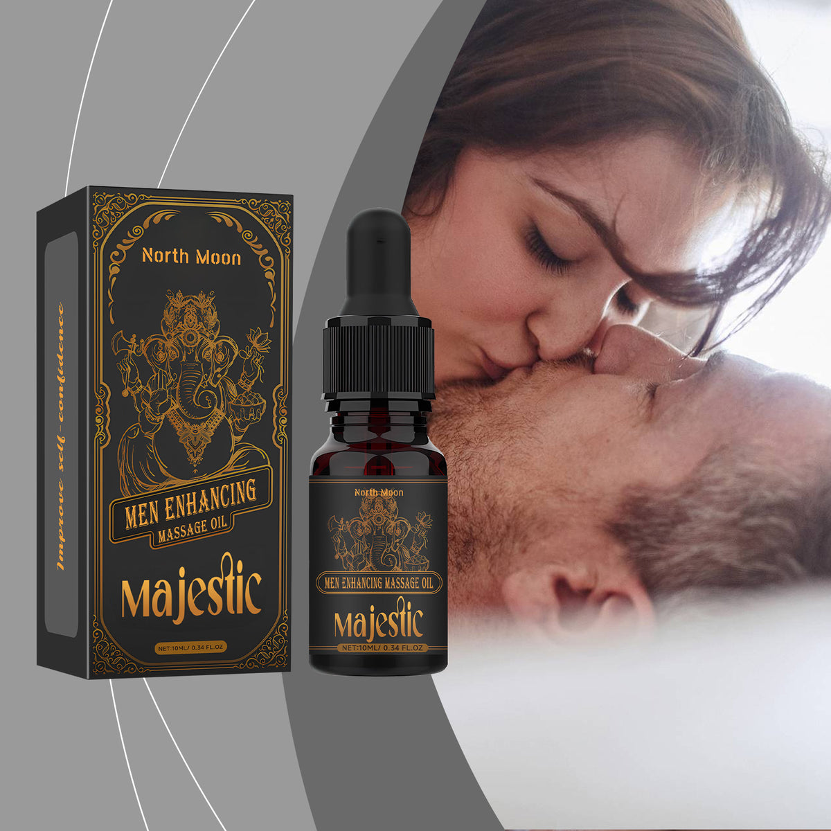 North Moon Men's Massage Oil Men's Body Moisturizing Gentle Moisturizing Skin Topical Massage Oil For Men